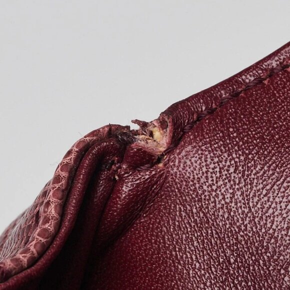 Chanel Dark Red Square Quilted Lizard Extra Mini Flap Bag - Picture 9 of 11